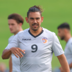 David Williams warming up for Perth Glory. Photo: Texi Smith