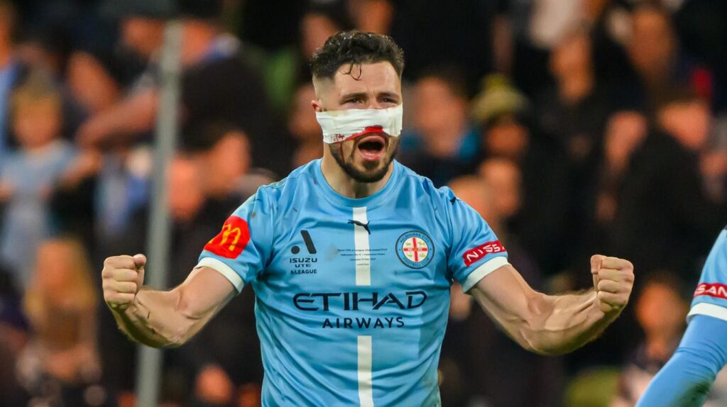 Mathew Leckie was crucial in Melbourne City's second A-League Men's Grand Final victory. Photo: Marcus Robertson / Round Ball Australia.