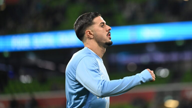 Championship celebrations will be put on hold for Marco Tilio as he links up with the Socceroos. Photo: Marcus Robertson / Round Ball Australia.