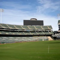 The historic Oakland Coliseum turf now hosts Oakland Roots matches and even hosted T20 cricket in recent times (Florence Middleton)